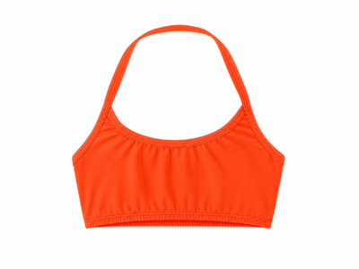 Orange Halter Neck Crop Top – Juniors