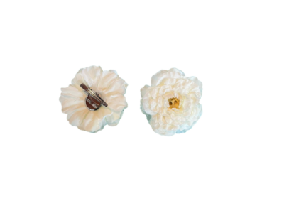 White Floral Hairpieces