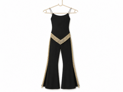 Cowgirl Style Brown Fringe Two-Piece Dance Set